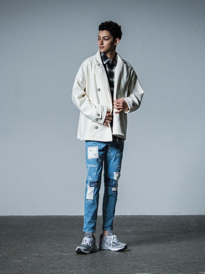 《予約品》 MELTON OVER PCOAT / コートジャケット / オフホワイト