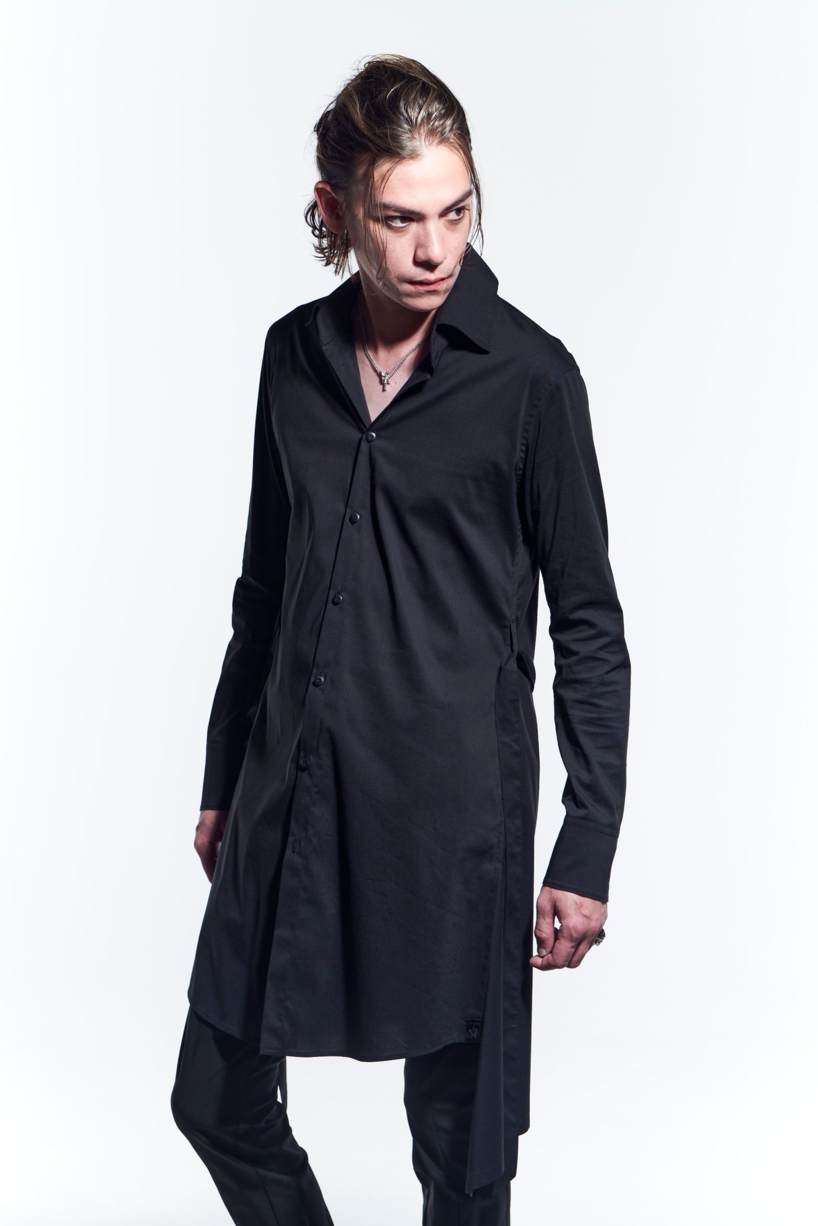 《予約品》 GatherSleevesShirts シャツ Mesh / Black 【kiryuyrik】 3月入荷予定