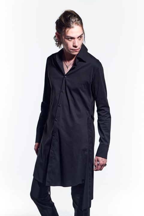 《予約品》 GatherSleevesShirts シャツ Mesh / Black 【kiryuyrik】 3月入荷予定