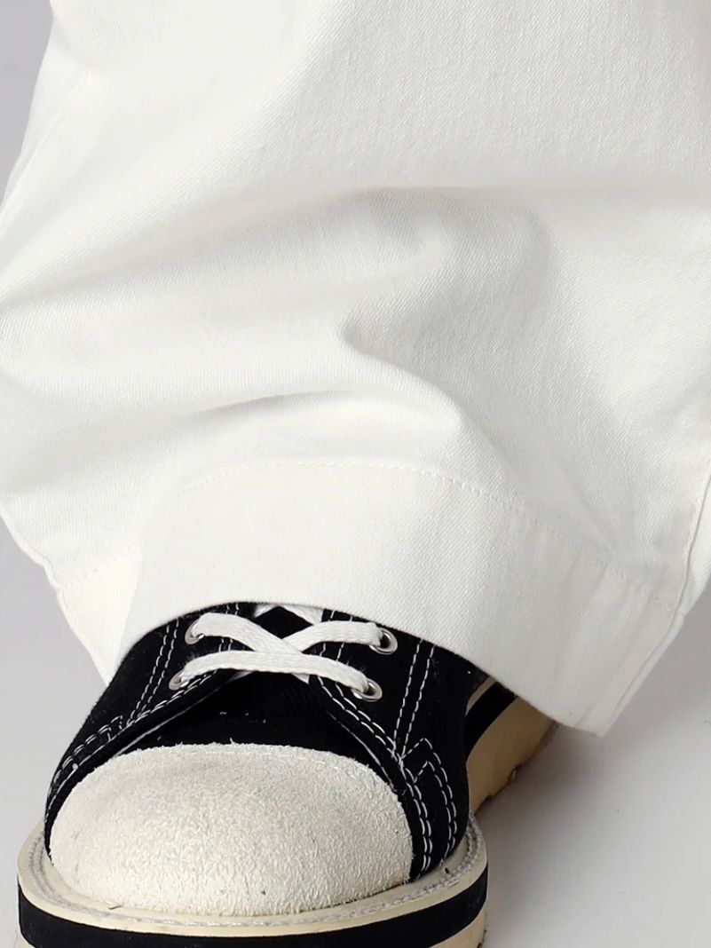 10oz Denim USED Two Tuck Wide Pants / ワイドデニムパンツ / ホワイト 【ys Yuji SUGENO】