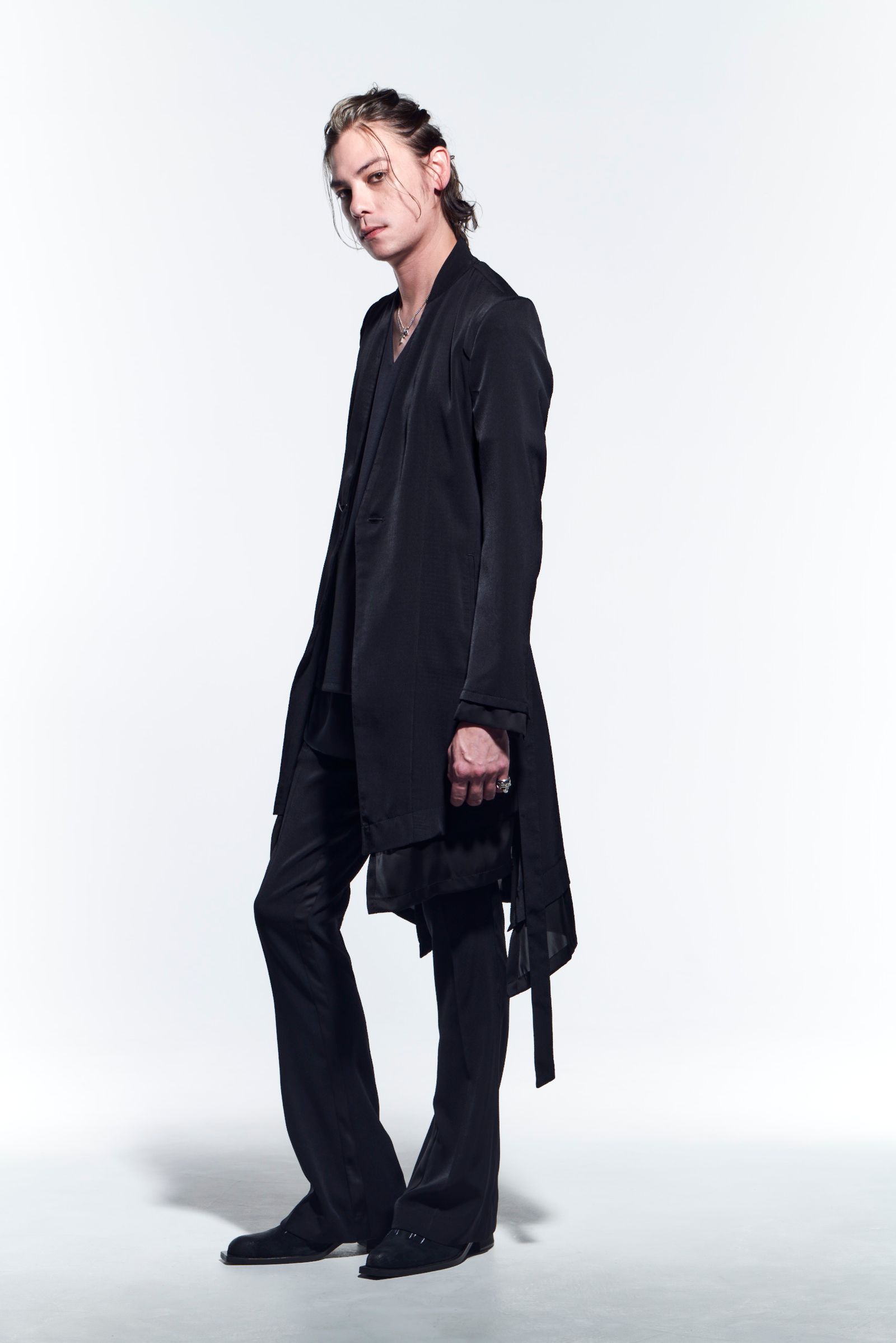 《予約品》 FlareSlacks スラックス Suede+Satin / Black 【kiryuyrik】 4月入荷予定