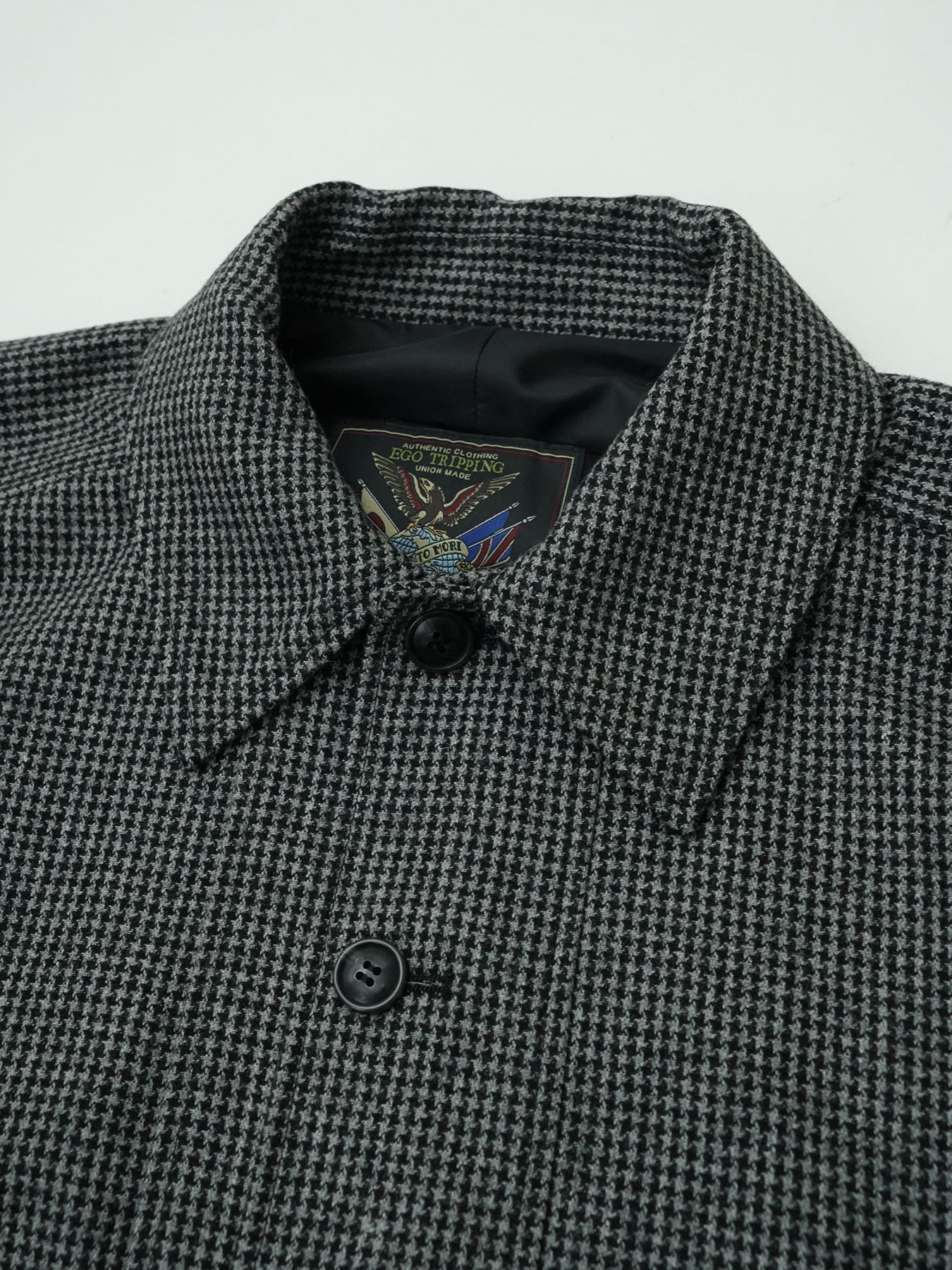 【予約品 】OVALB BLOUSON / ブルゾン / グレー×ブラック千鳥（大）