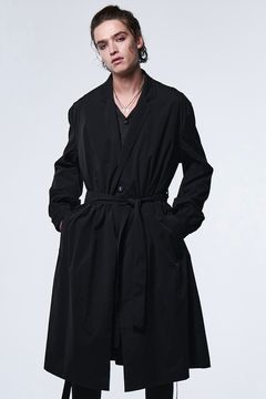 《予約品》 StandCollarDrapeCoatコート / ブラック 【kiryuyrik】 2023年3月以降入荷予定