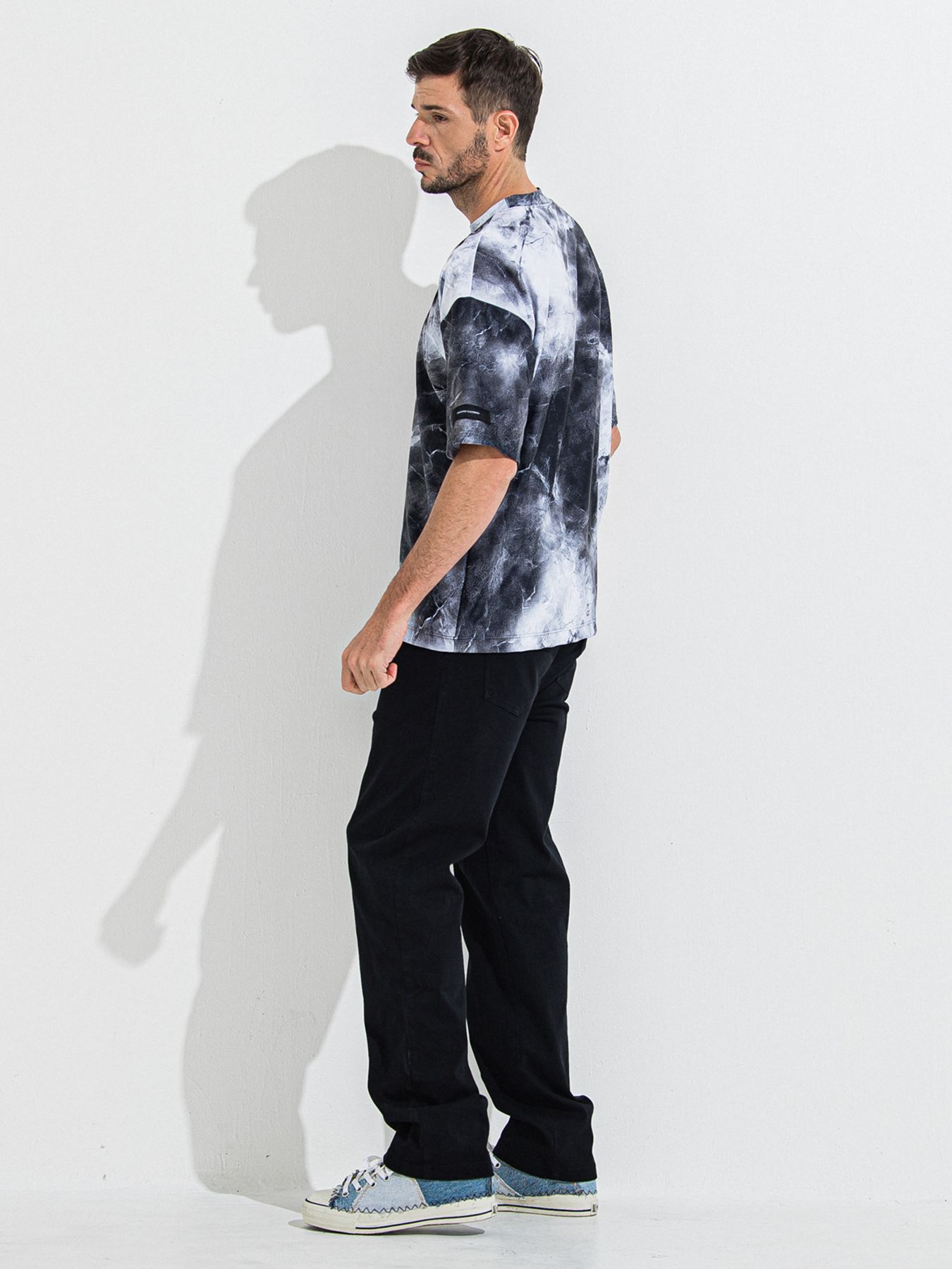 【予約品 】DENIM JERSEY WIDE PT / デニムジャージワイドパンツ / ブラック