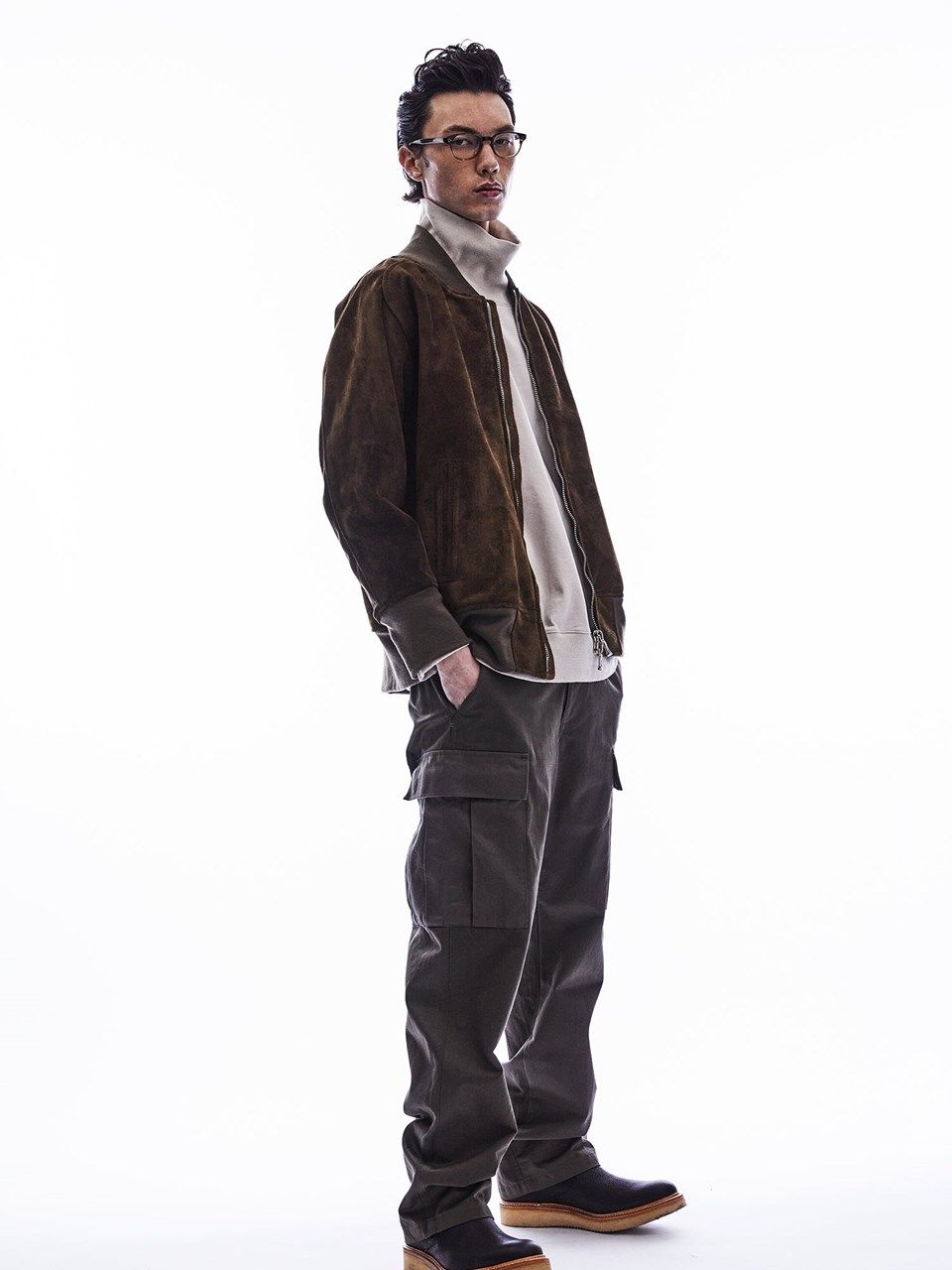 strum　ストラム スエード ホースハイド CRANK ブルゾン スエード ホースハイド CRANK ブルゾン - BROWN KHAKI – STRUM