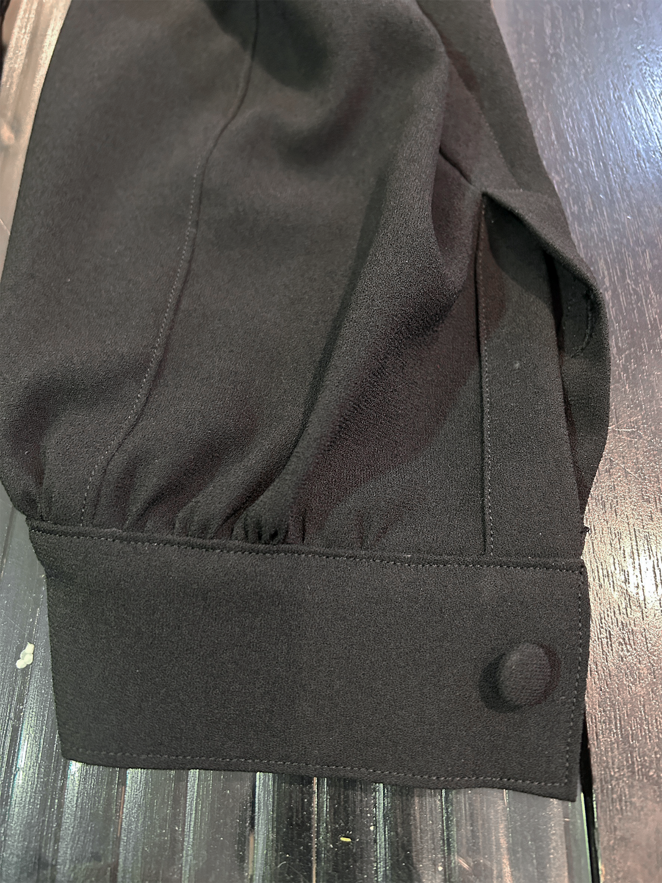 【予約品 1月4日(日) 締切】Lace Up Single Frill Shirts / レースアップ シングル フリルシャツ / ブラック