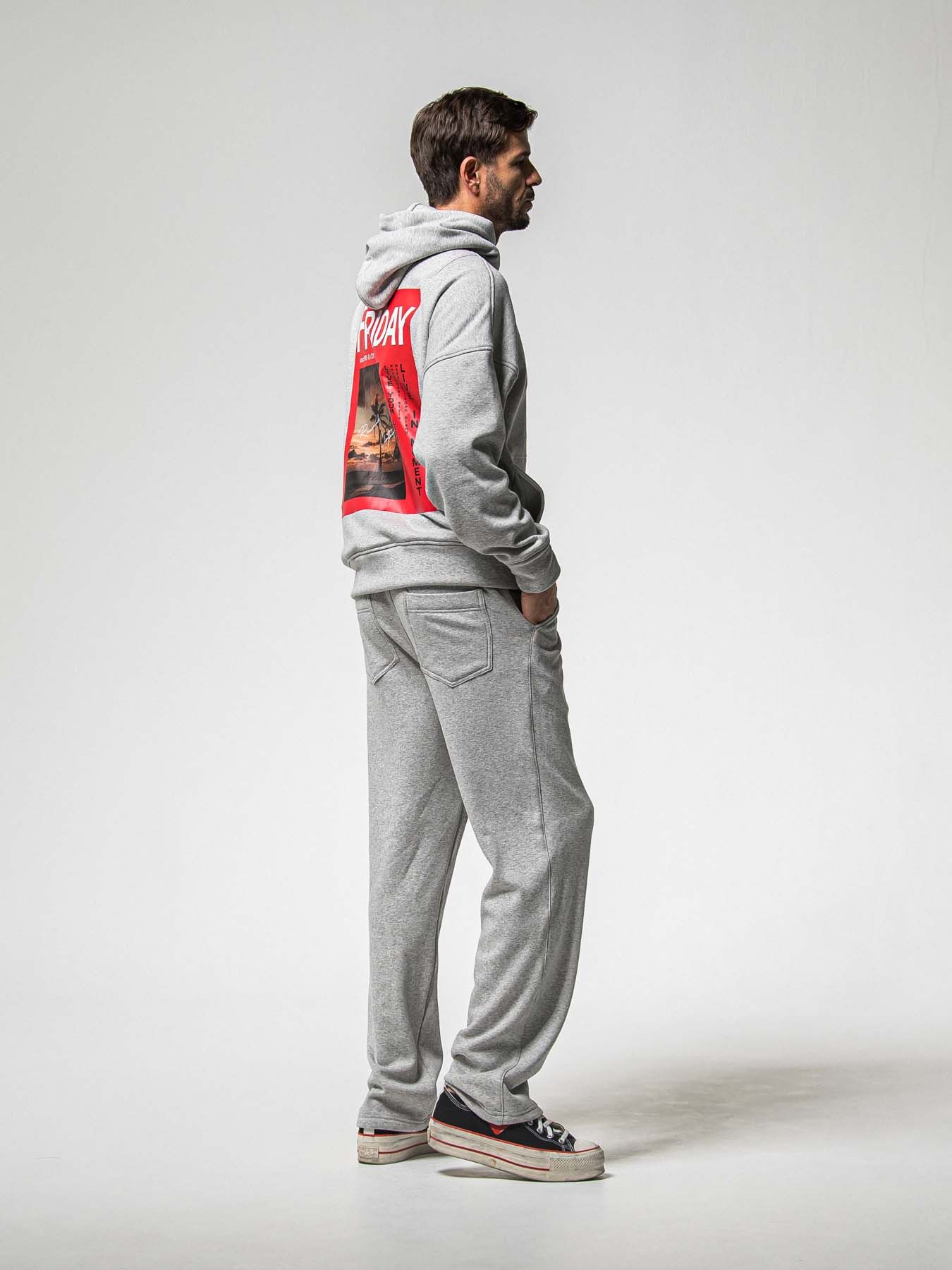 【予約品 8月31日(日) 締切】 VELOURS FLEECE WIDE TUCK PANTS / ベロアフリース ワイドタックパンツ / グレー