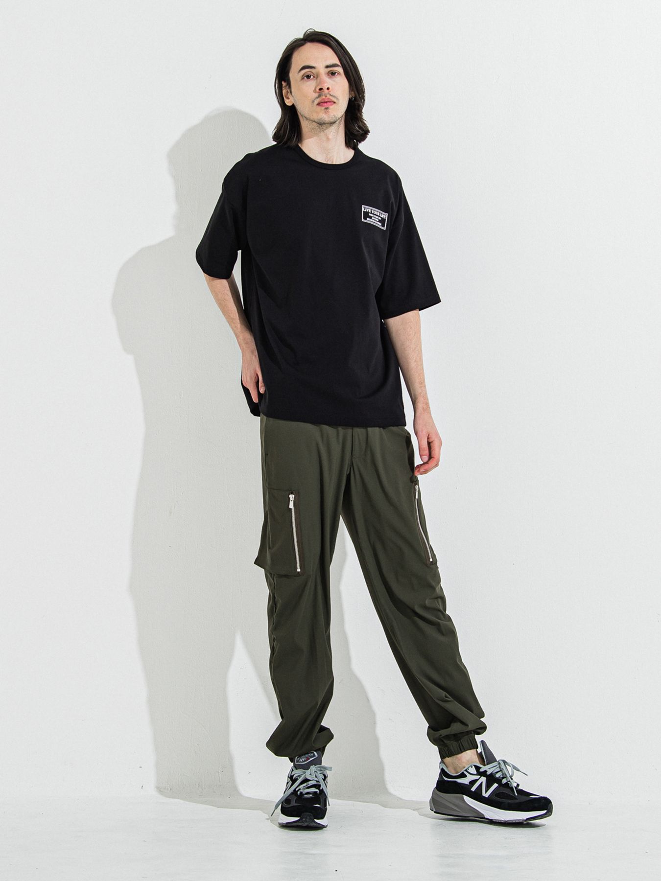 CREW OVER TEE /  クルーオーバーサイズTシャツ / ブラック