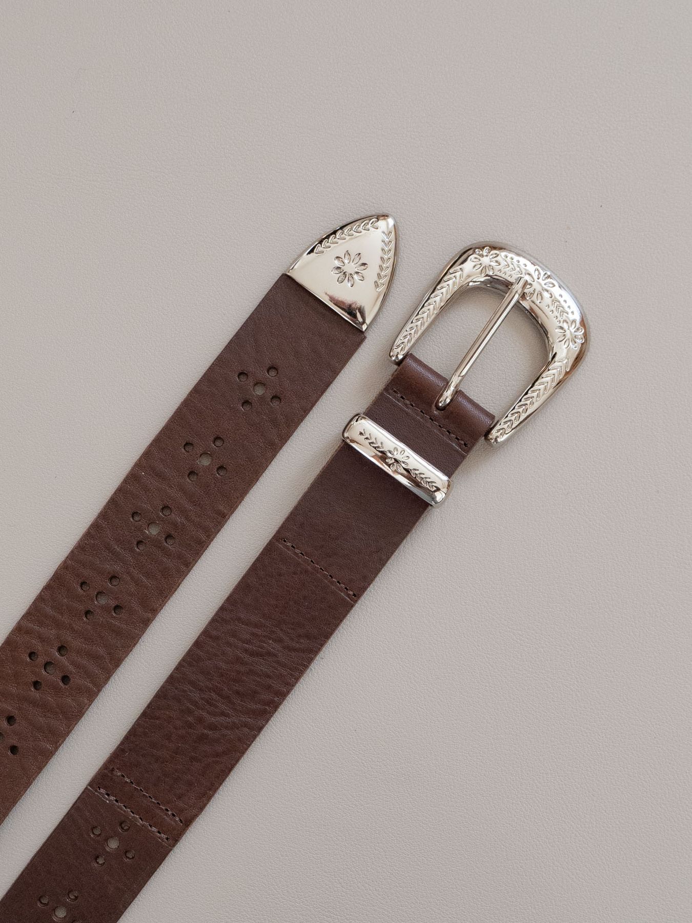 《予約品》 MEDALLION BELT / ベルト / ダークブラウン