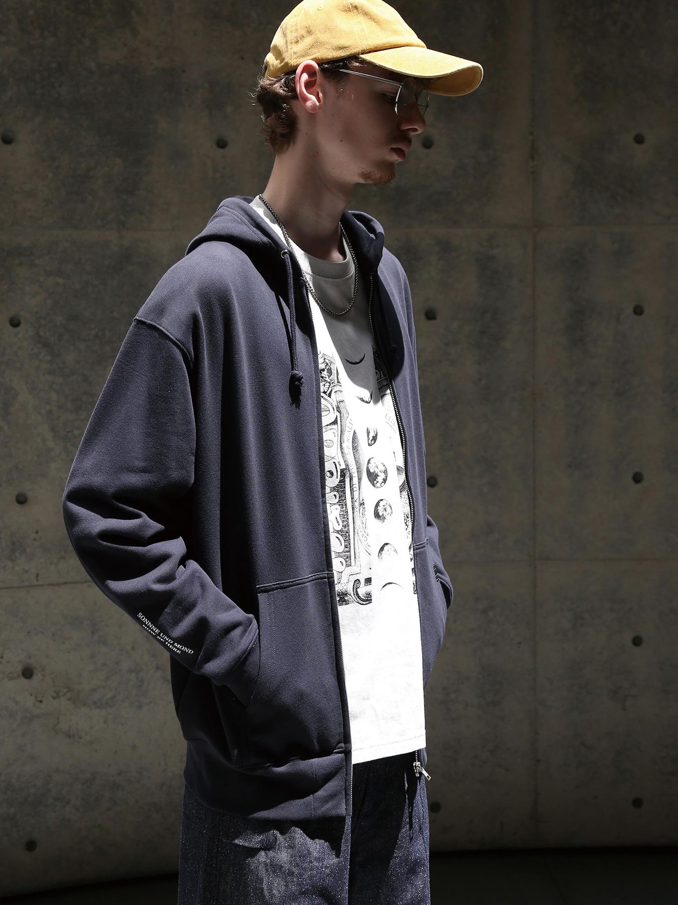 【予約品】UND PARKA / ジップスウェットパーカー / ディープネイビー【QUOLT】
