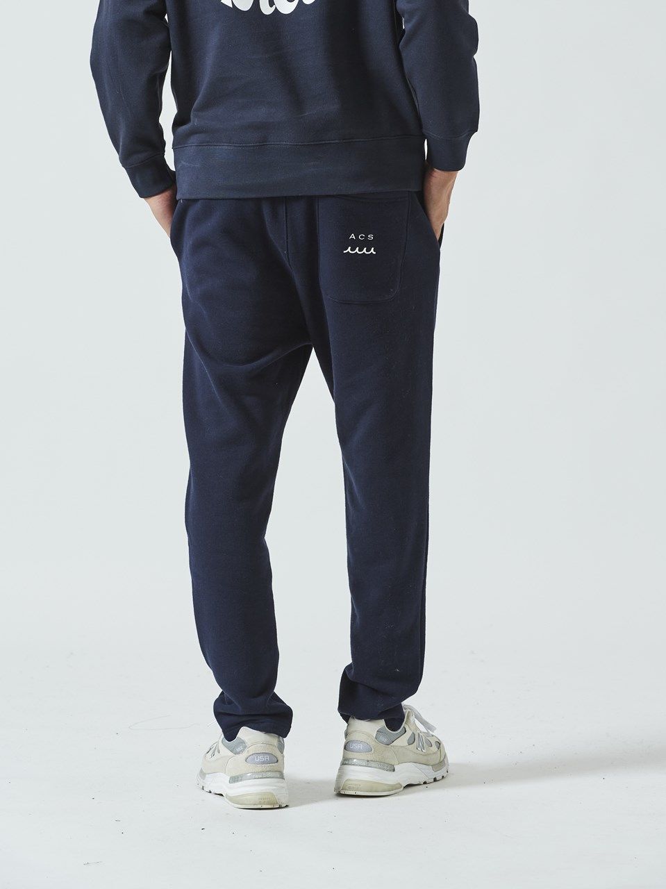 (予約品) muta Narrow Sweatpant / スウェットパンツ/ ネイビー 【Acanthus×muta】 10月上旬頃入荷予定