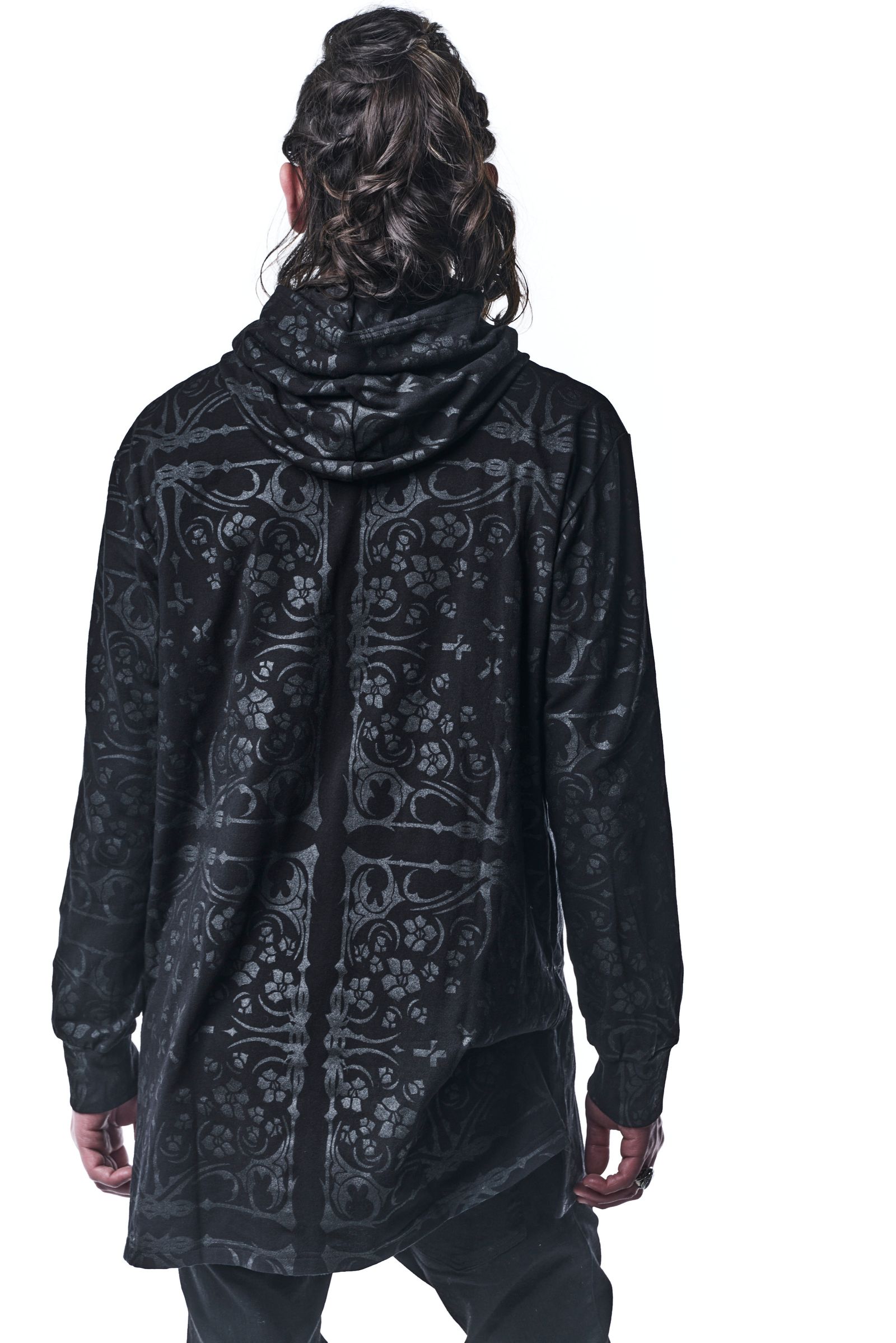 《予約品》 Hoodie パーカー BANDANA BEATENJIKU / Black×Black 【kiryuyrik】 9月入荷予定