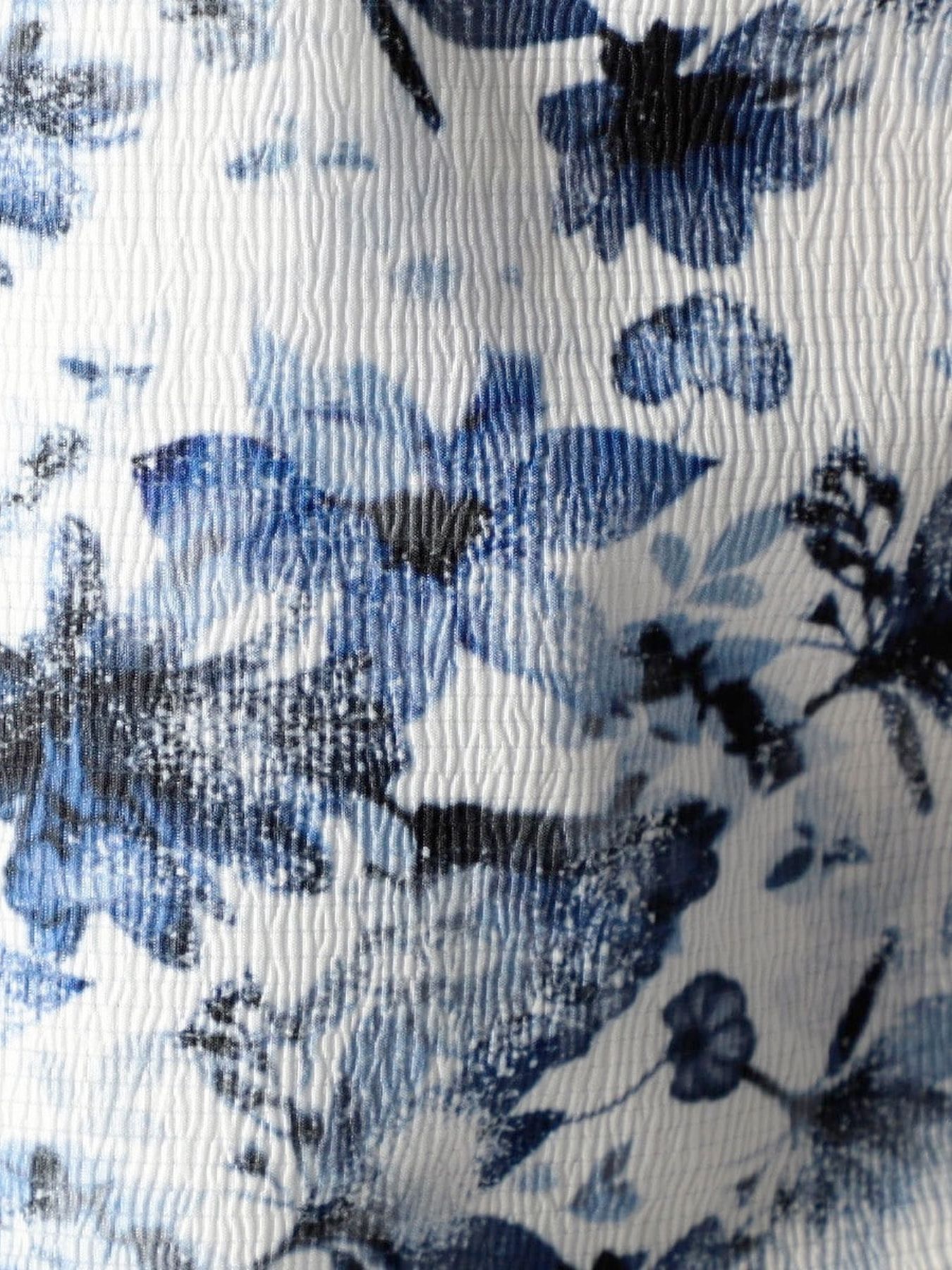 アラカルトプリント スタンドカラーシャツ / オフ×ブルー 【NICOLE CLUB FOR MEN】