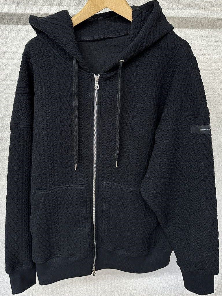 ROPE  zip loose hoodie  / ジップパーカー / ブラック 【RESOUND CLOTHING】