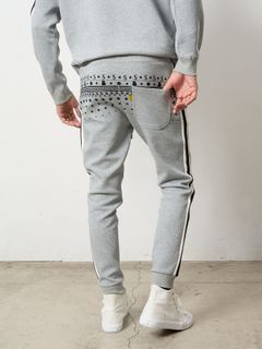 【予約品 5月8日(木) AM10時 締切】 T-Rストレッチポンチ スターノルディックフロッキー ラインリブパンツ / M.グレー