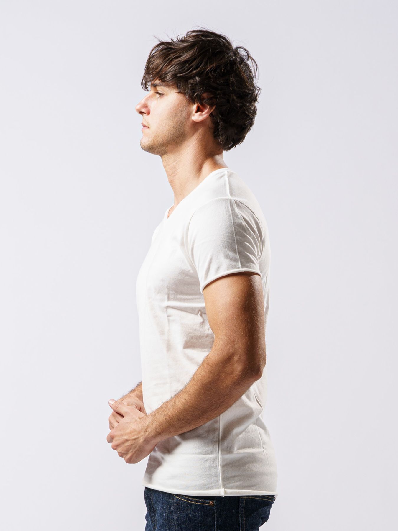 【予約品 1月25日(日) 締切】3 in pack-T S/S / 3インパック ショートスリーブ Tシャツ / ホワイト / クルーネック、Vネック、ディープVネック