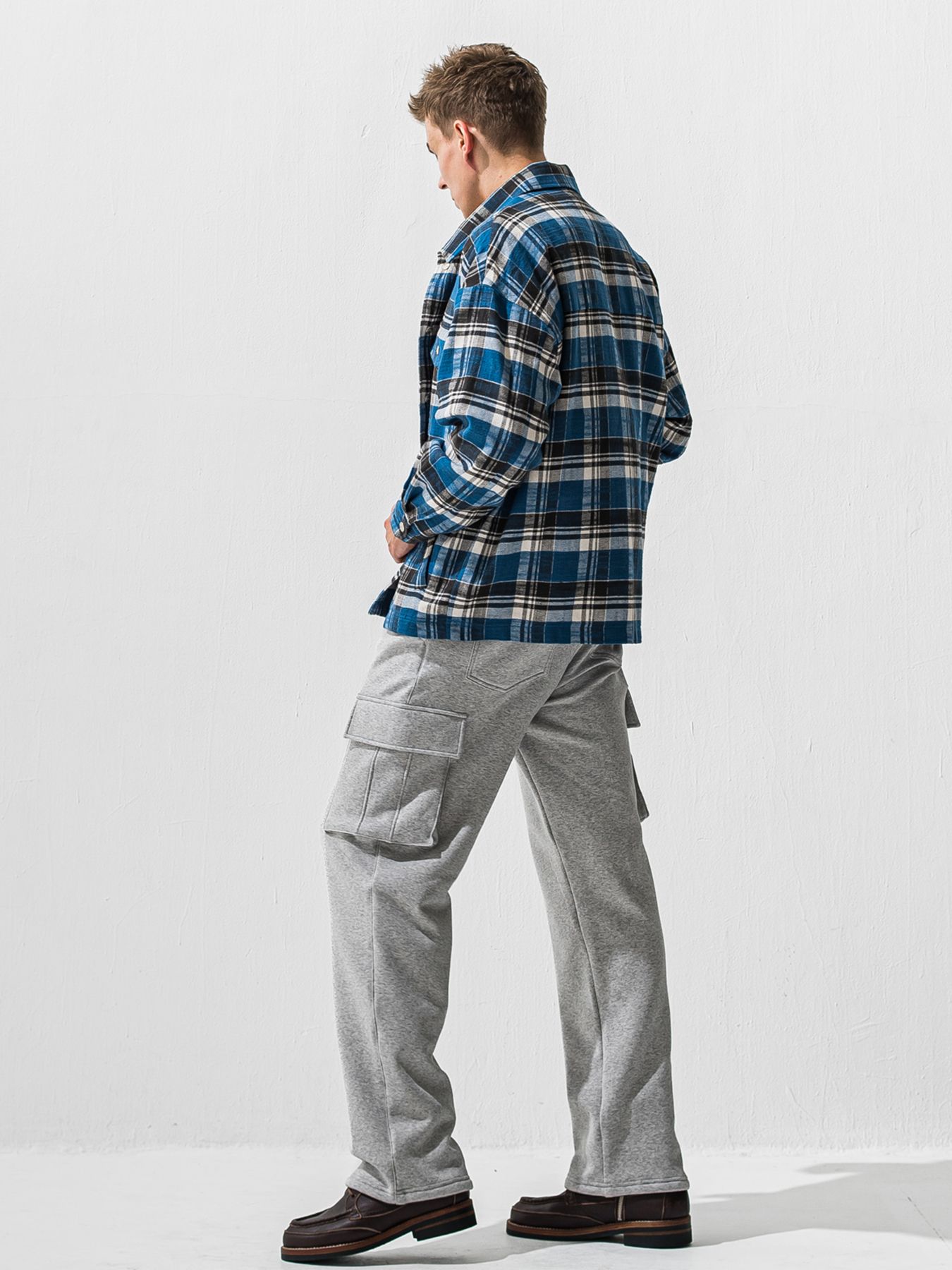 【予約品 9月6日(日) 締切】OLD SLUB CHECK JK / ヴィンテージ ネルジャケット / ブルー