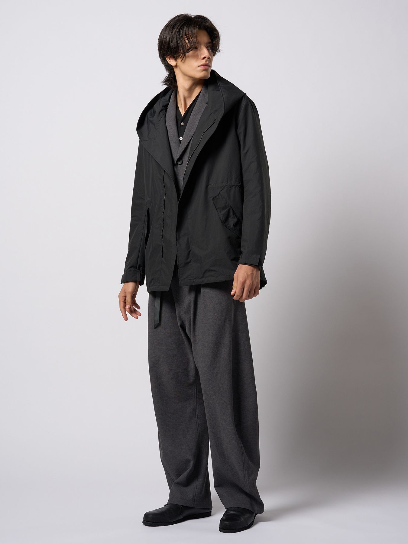 【予約品 9月23日(火) 締切】relax banana slacks / リラックス バナナスラックス / チャコール