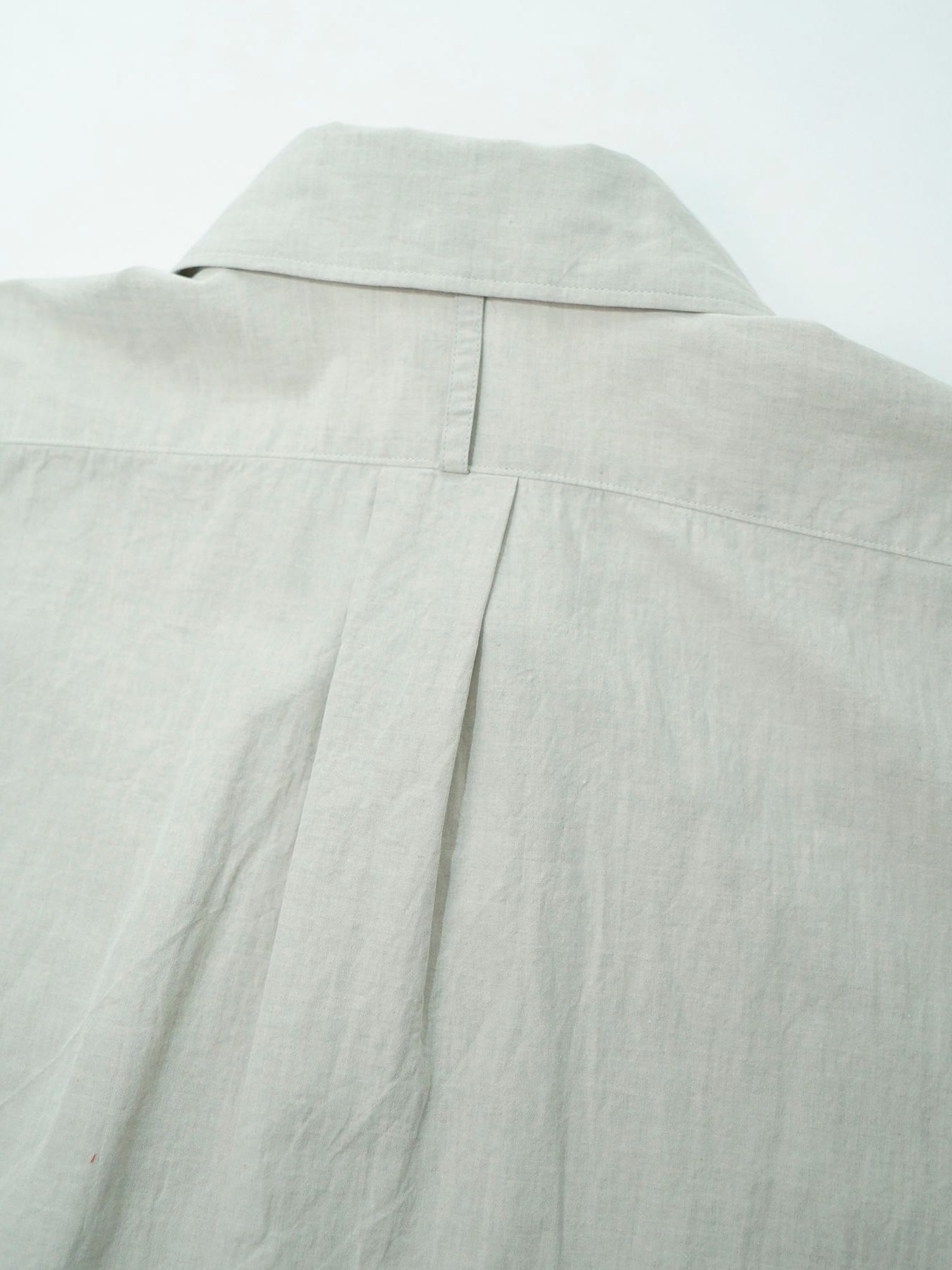 【予約品 5月7日(水)AM10時  締切】Wideline / コットンラミー ワイドシャツ / ライトグレー