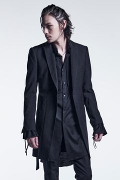 《予約品》 パイソンロングジャケットPeackedJacket PythonJQD / Black 【kiryuyrik】 8月入荷予定