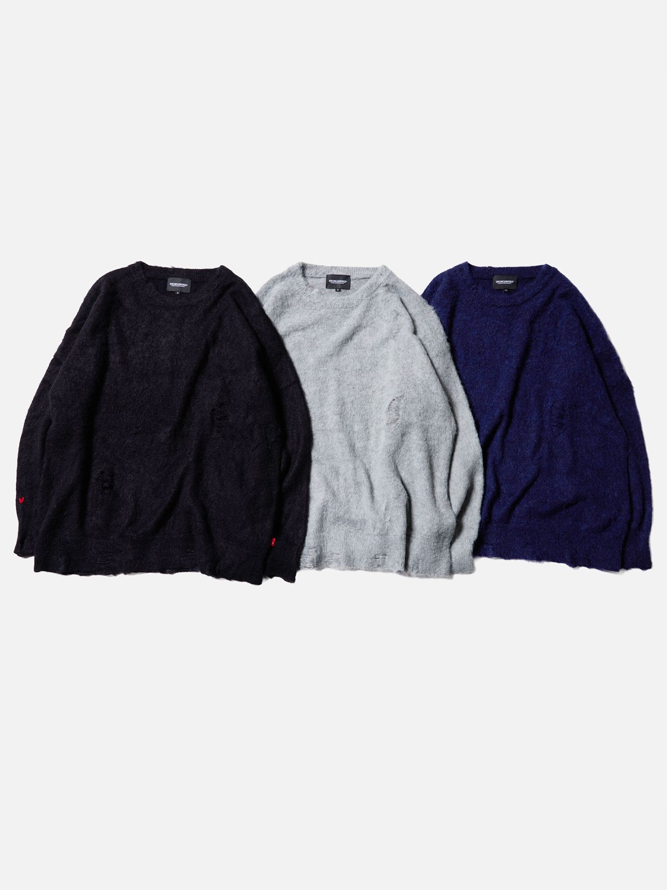 NANCY MOHAIR / モヘア クルーネックニット / NAVY