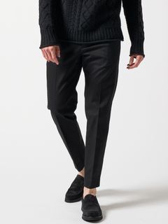 【予約品】 pressed tapered chino / チノパンツ / ブラック