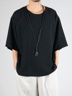 《予約品》 PULL UP LEATHER STRAP / ネックストラップ+スマホホルダー / ブラック 【Iroquois.SENTI】