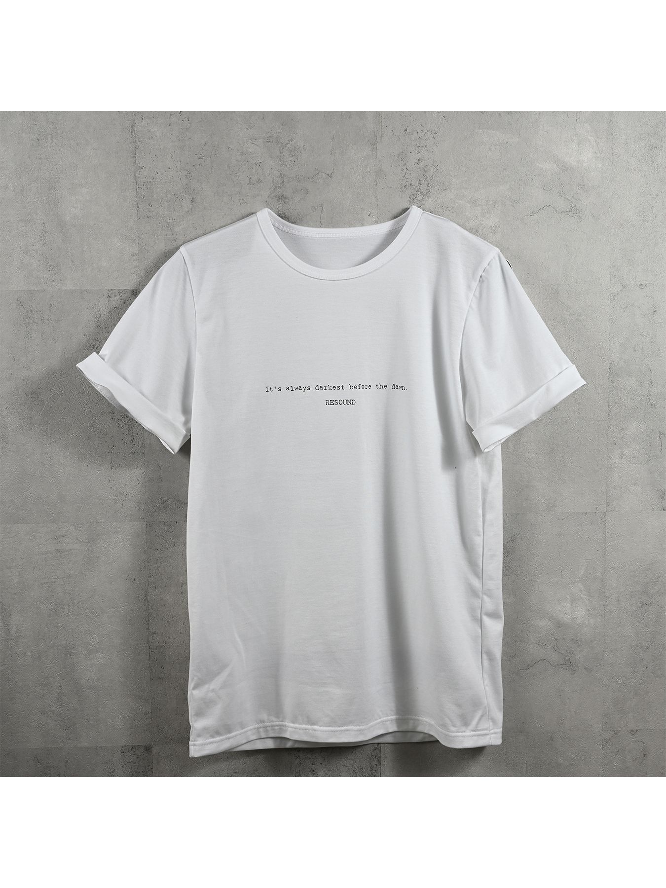 GIZA DAWN ROLL UP TEE / ギザドーンロールアップTシャツ / ホワイト
