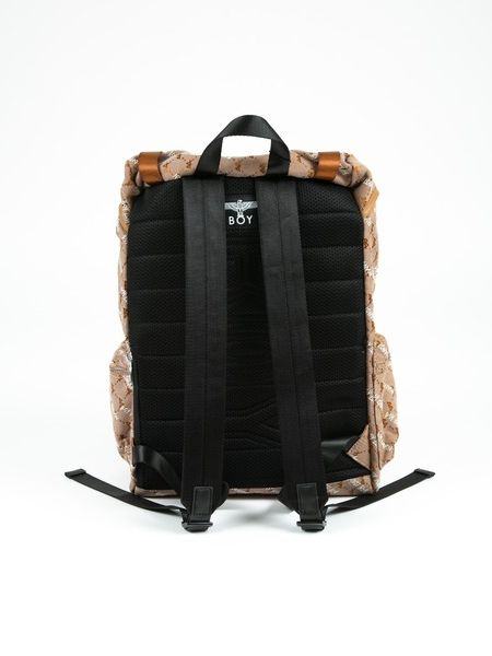 DOUBLE BUCKLE JACQUARD BACKPACK/ リュック / ブラウン