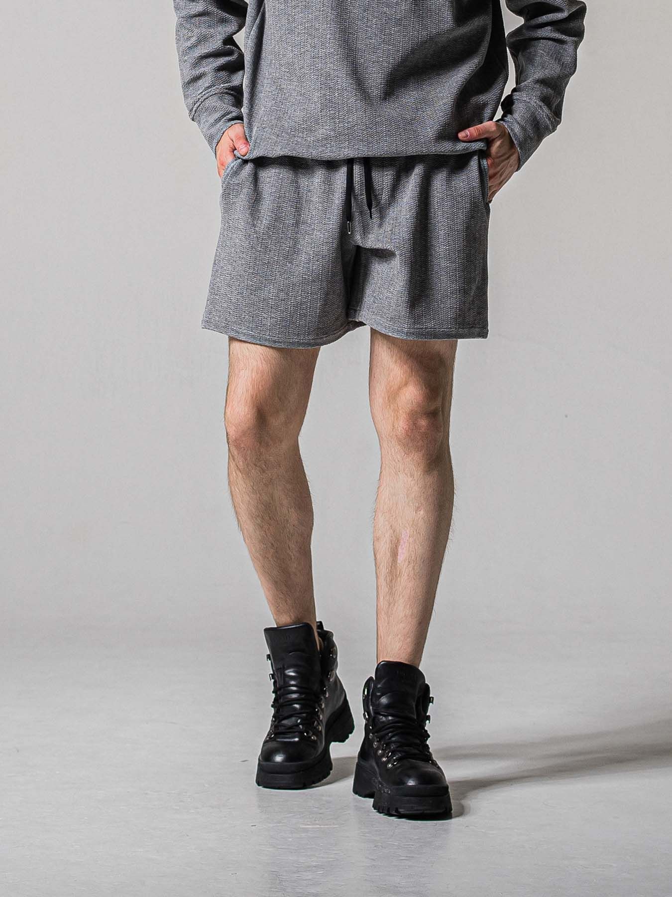 【予約品 11月16日(日) 締切】BLISTER KNIT HALF PT / ブリスターニットハーフパンツ / グレー