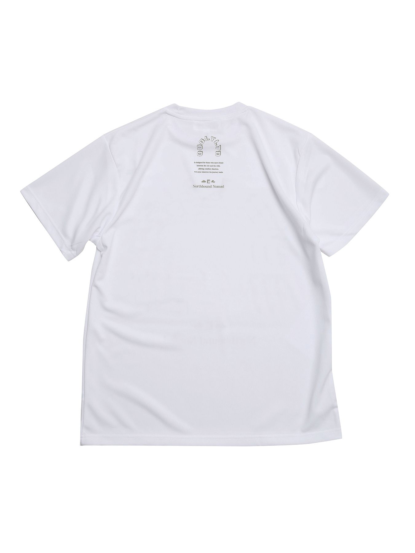 DRY TEE / ロゴプリント ドライメッシュTシャツ / ホワイト【QUOLT】