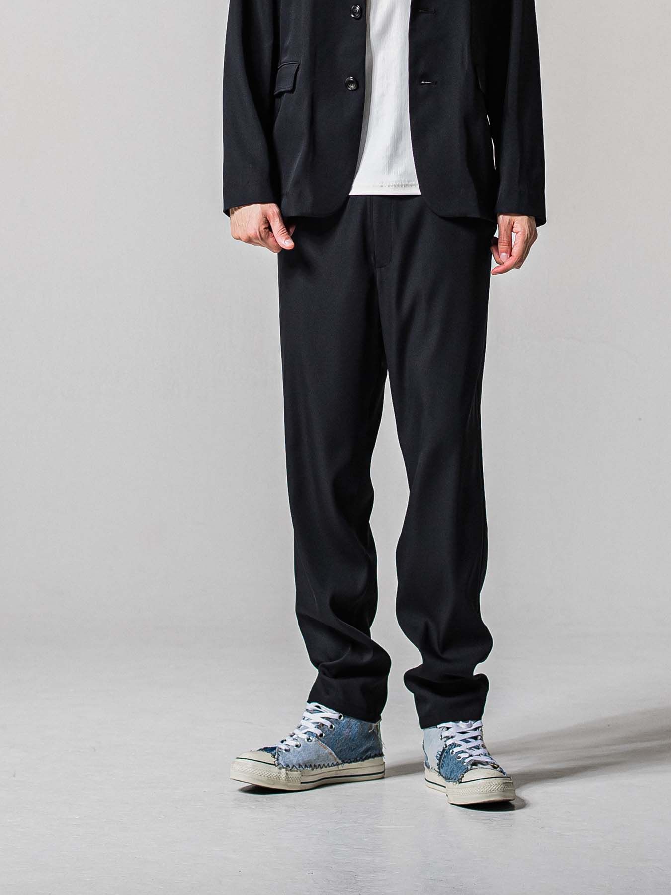 【予約品 11月16日(日) 締切】PAT WIDE EASY PANTS / ワイドイージースラックス / ブラック