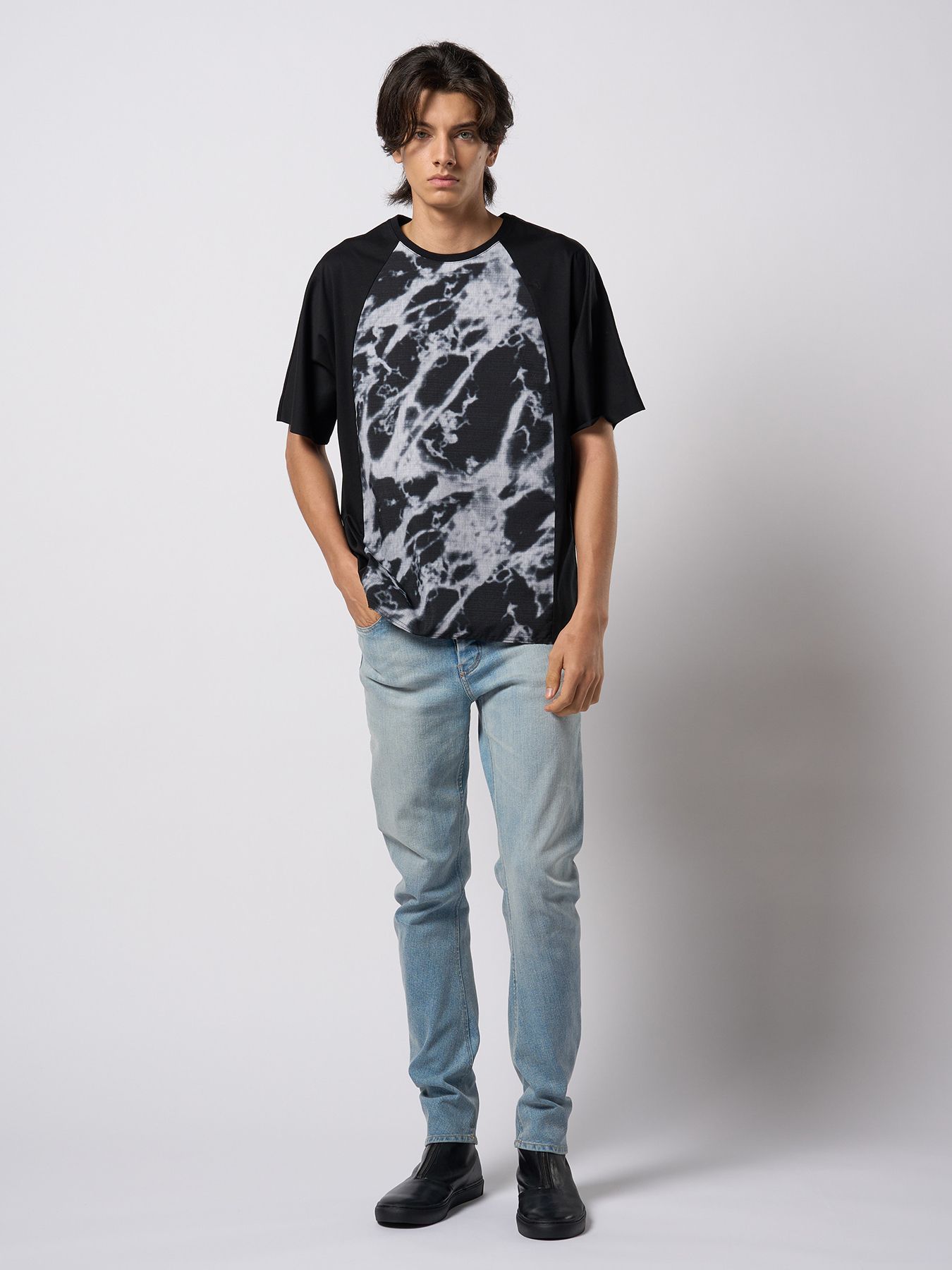 【予約品 9月23日(火) 締切】slim banana denim / スリムバナナデニム / アイスブルー