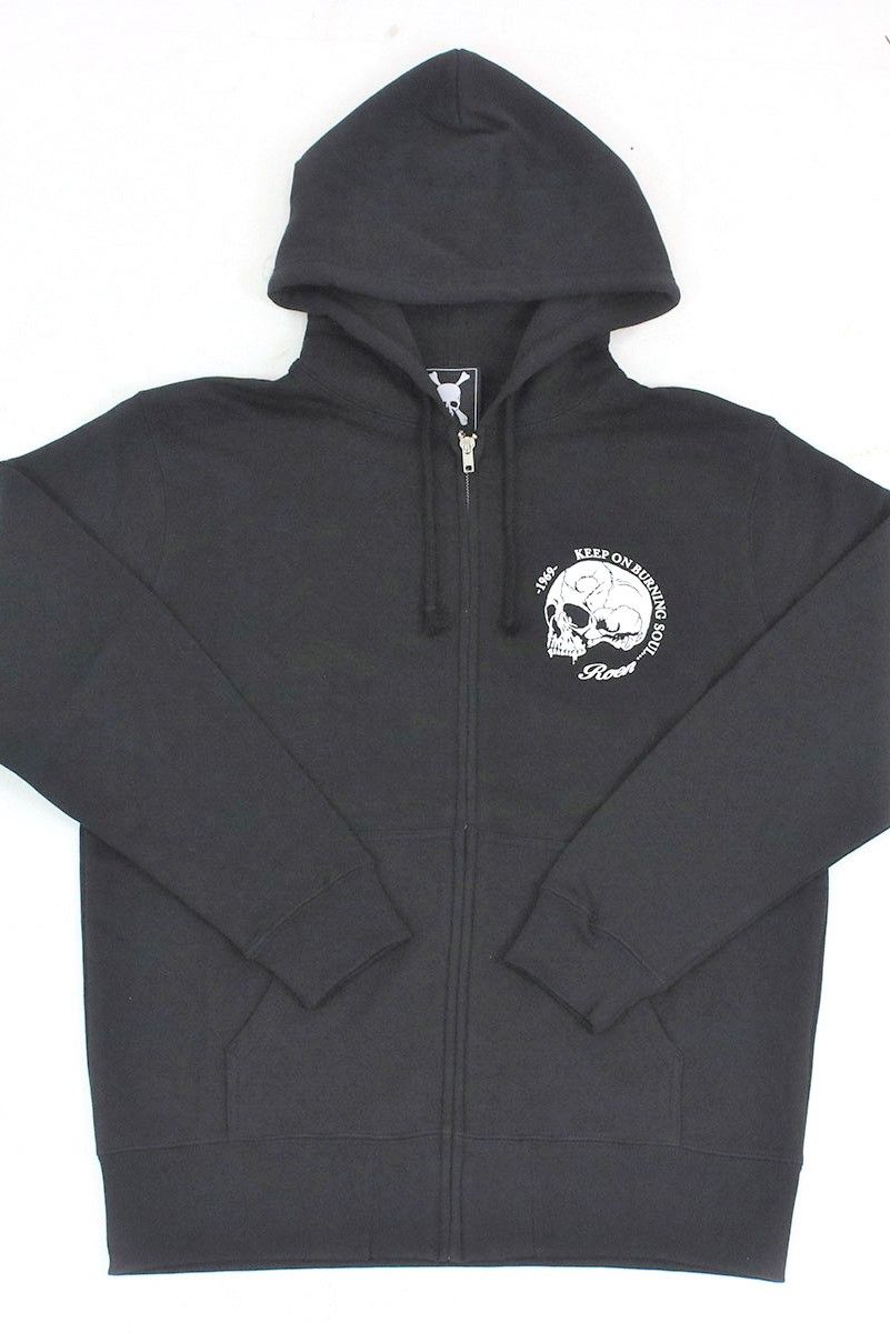 CARL  HOODIE BLACK フルジップ【Roen】