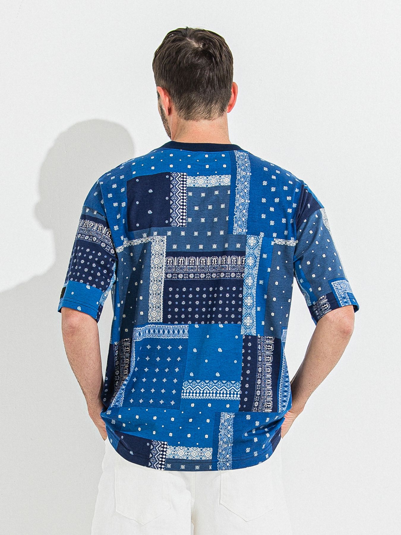 【予約品 】BANDANA OVER TEE / バンダナオーバーサイズTシャツ / ネイビー