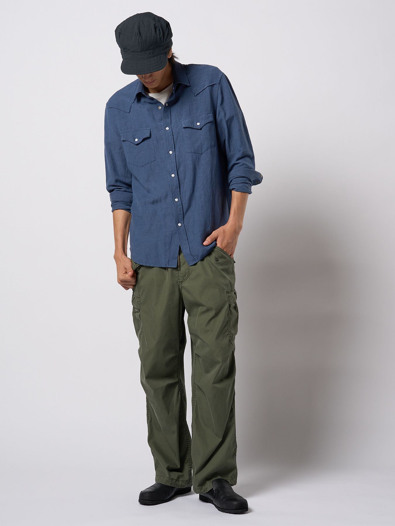 【予約品 9月23日(火) 締切】solid engineer cap / ソリッド エンジニアキャップ / ダークネイビー