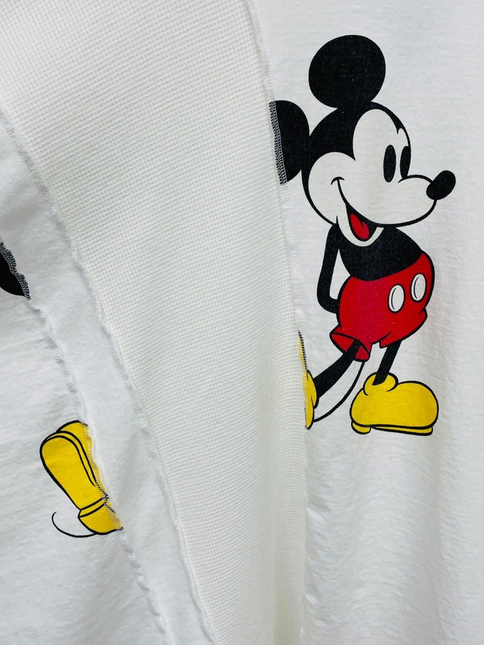 71 MICHAEL - ミッキーマウスSWITCHING PRINT T-SHIRT（WHITE