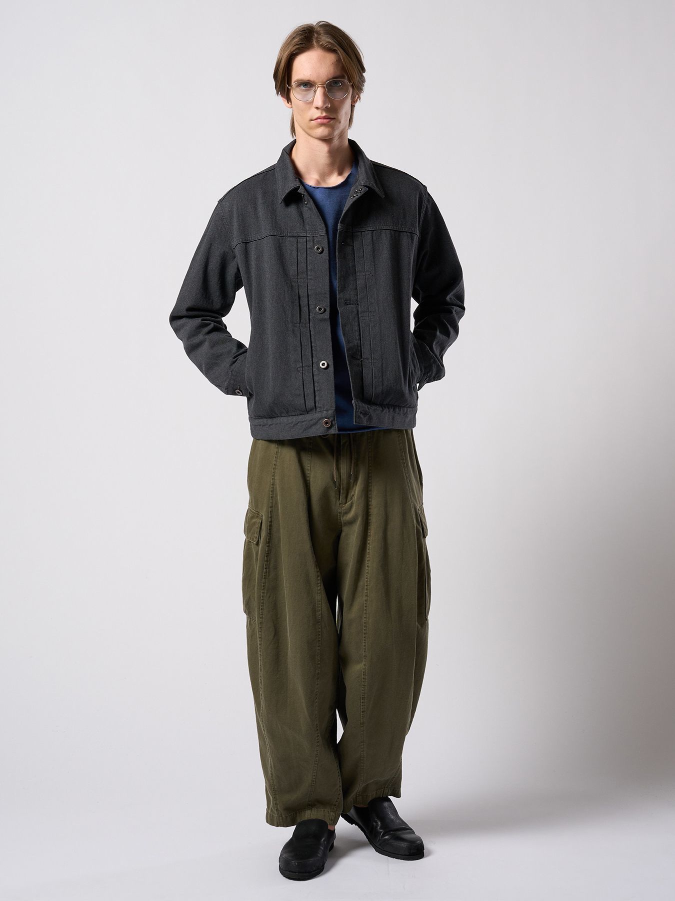 【予約品 4月19日(日) 18時締切】sulfur dyed light easy cargo / 硫化染め ライトイージーカーゴパンツ / フェードカーキ