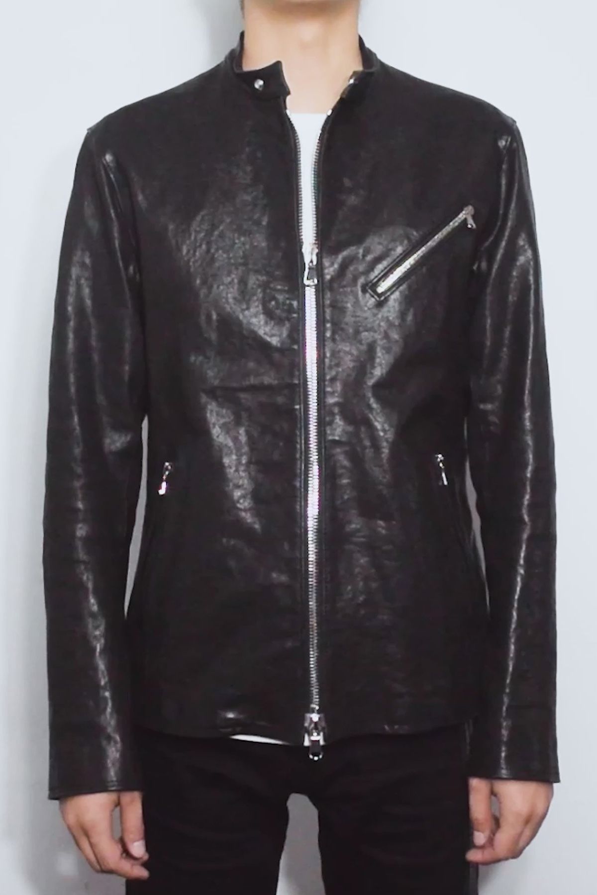 《予約》 SLATER Pit Vegitable Full Tanned Shrinked Horse hide Blouson / ブラック 【STRUM】 3月下旬~4月頃入荷予定