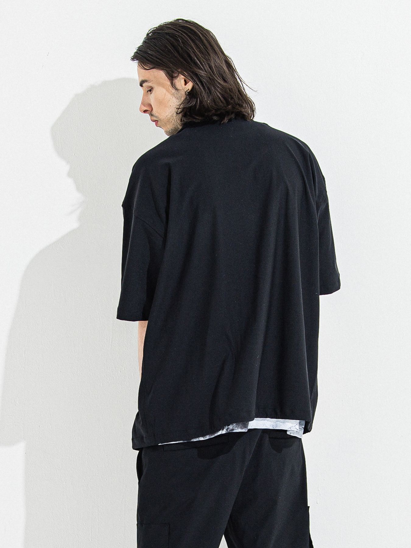 【予約品】NYLON HALF COACH JACKET / ナイロンハーフコーチジャケット / ブラック