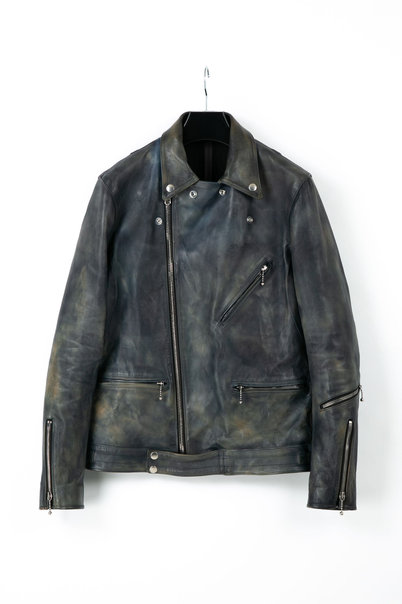 【予約品】 フルタンニン鞣し カーフスキン Burning dyed - 製品燃焼染め "SPEEDER" / GUNBLUE 【STRUM】 《3月〜4月入荷予定》