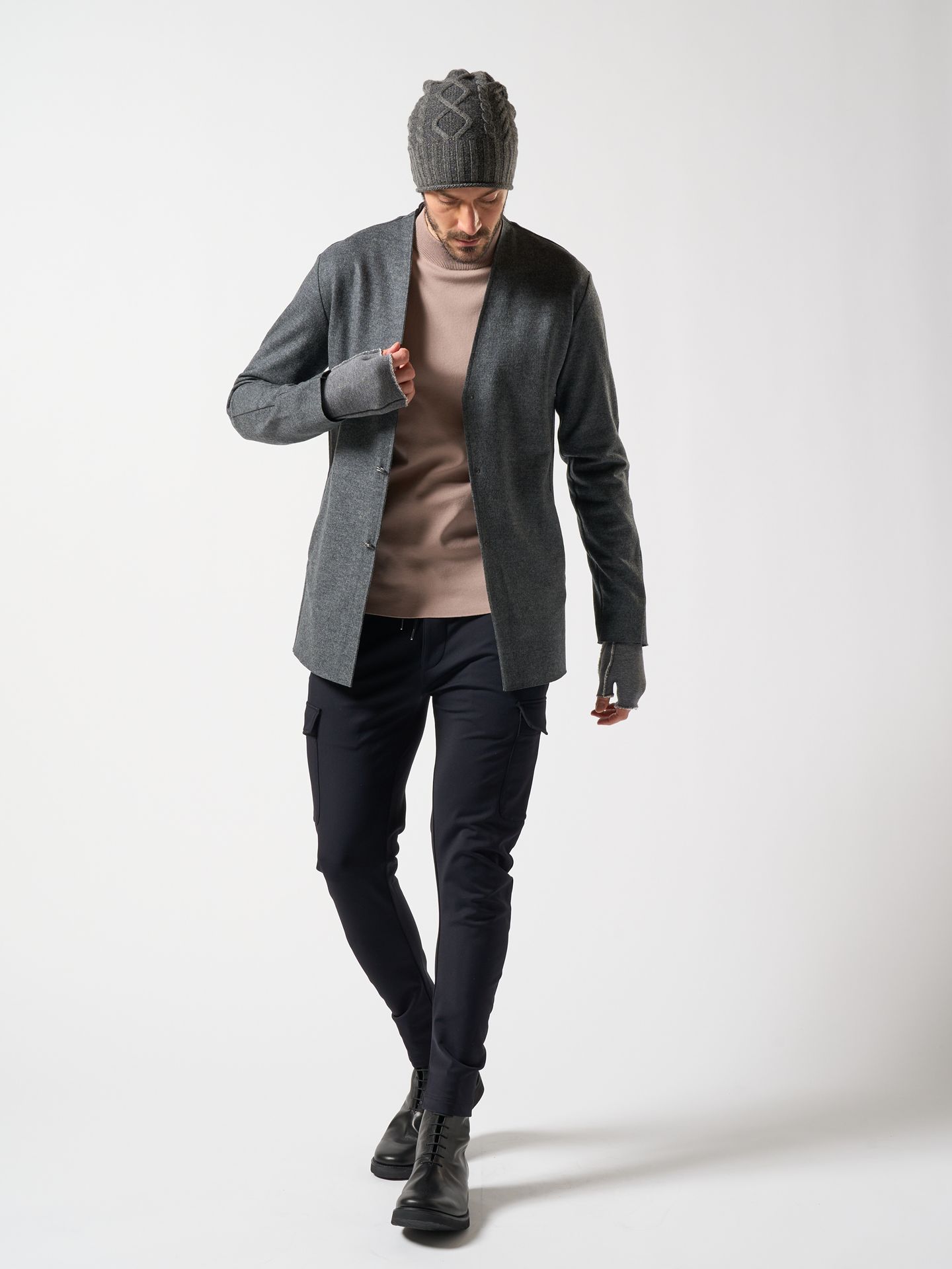 【予約品】 3D banana slim cargo / スリムカーゴパンツ / ブラック