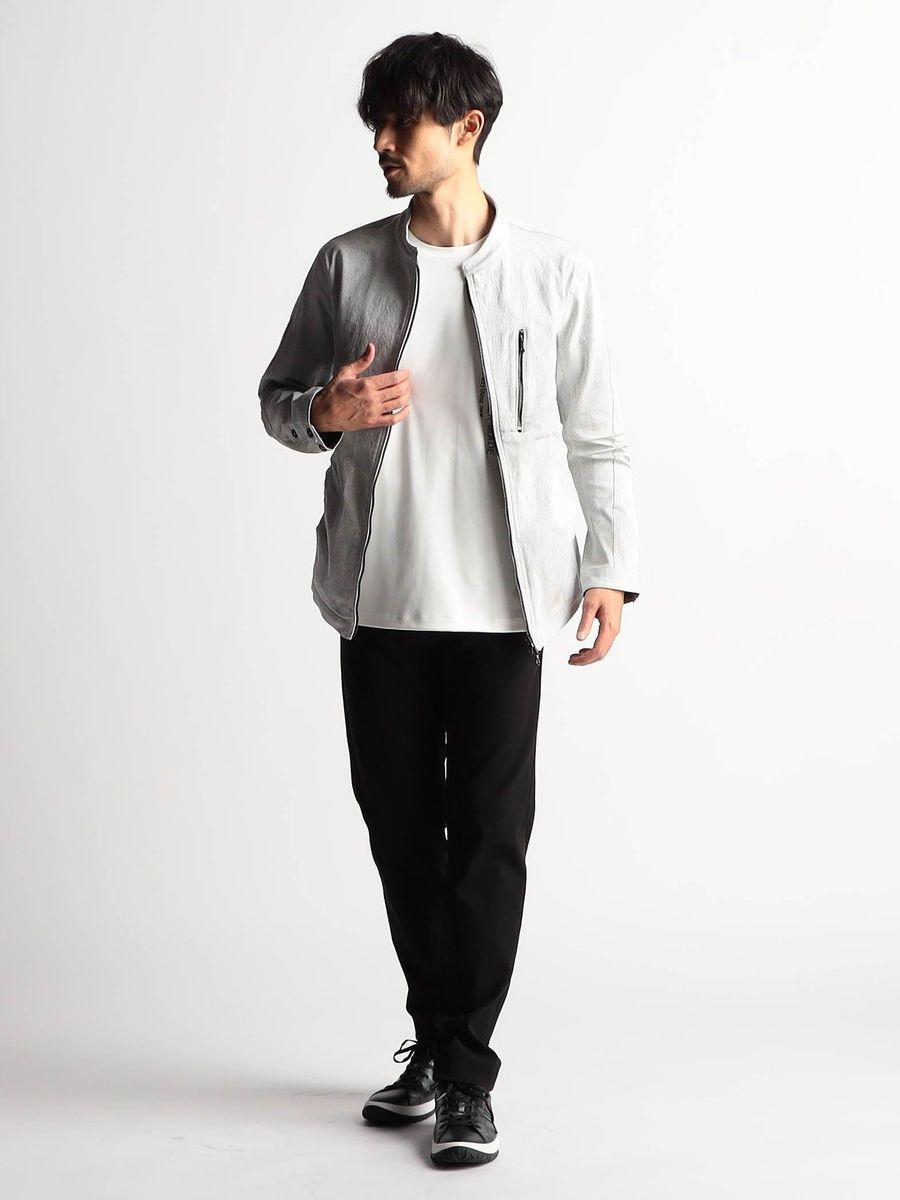 ガムストレッチ 撥水加工パンツ BLACK【NICOLE CLUB FOR MEN】