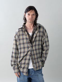 【予約品 5月27日(水) 締切】DOUBLE-SHIRTS / レイヤードシャツ / サックス系