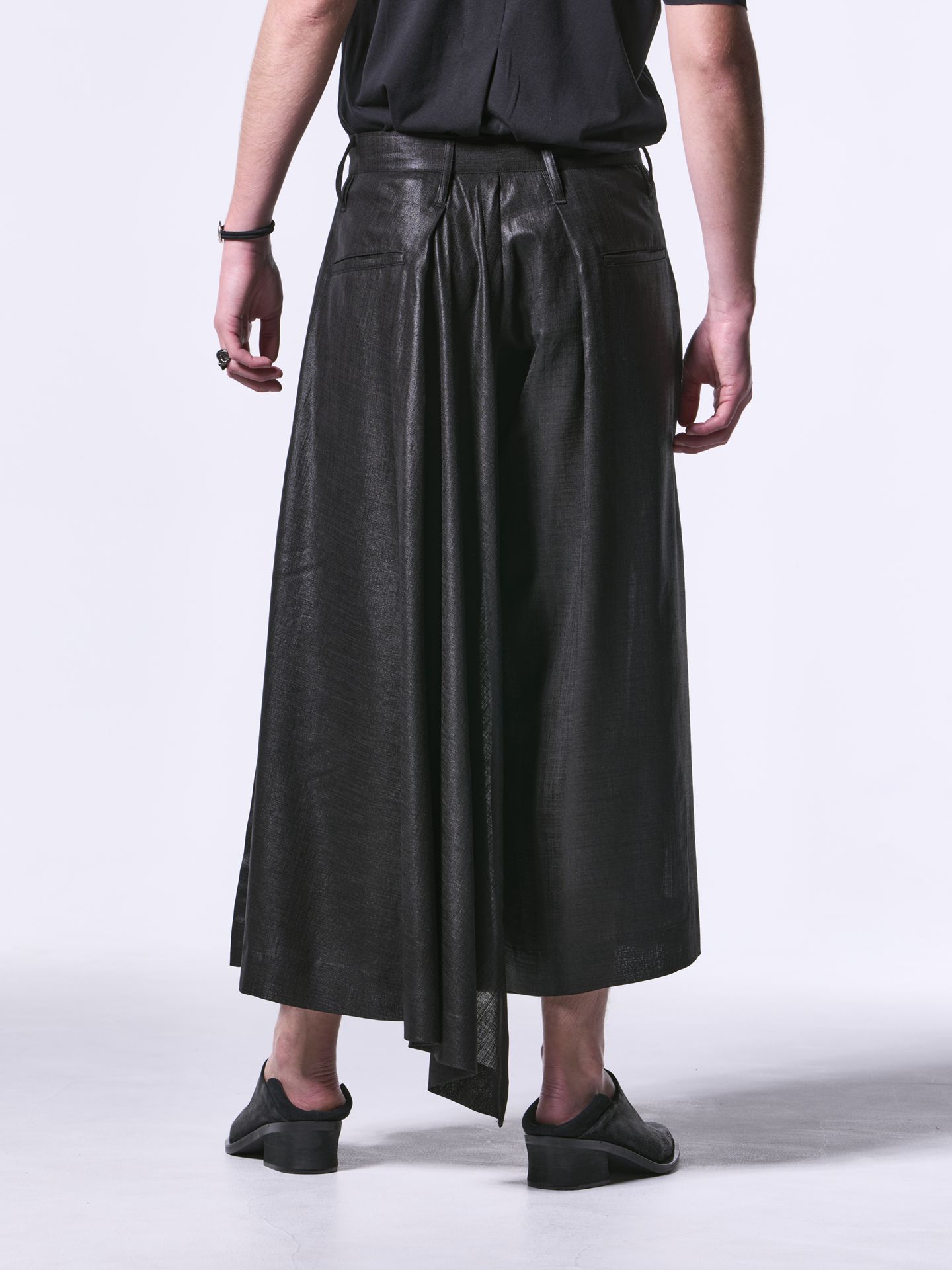 《予約品》Siler Slab SkirtWideTuckSlacks / スカートワイドタックスラックス / ブラック