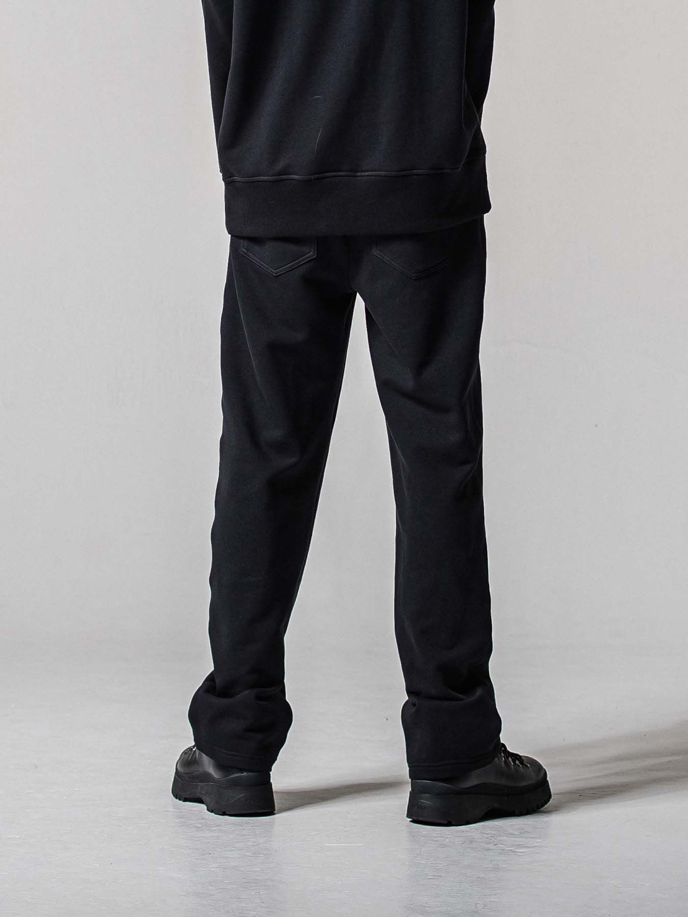 【予約品 11月16日(日) 締切】HF URAKE WIDE TUCK PANTS / 裏毛 セミワイドシルエット ワンタック イージーパンツ / ブラック