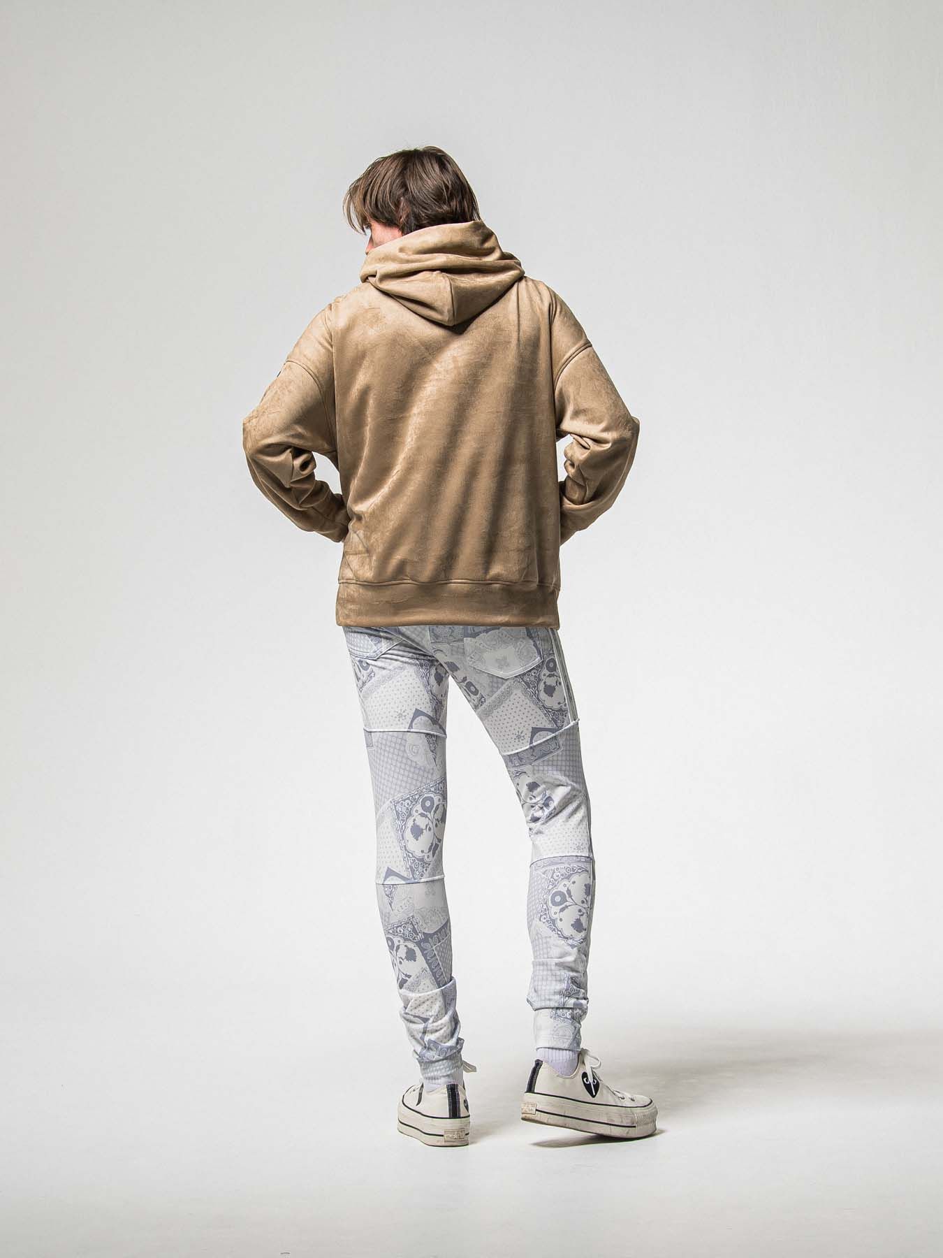 【予約品 8月31日(日) 締切】SUEDE LOOSE HOODIE / スウェード ルーズフーディ / ブラウン