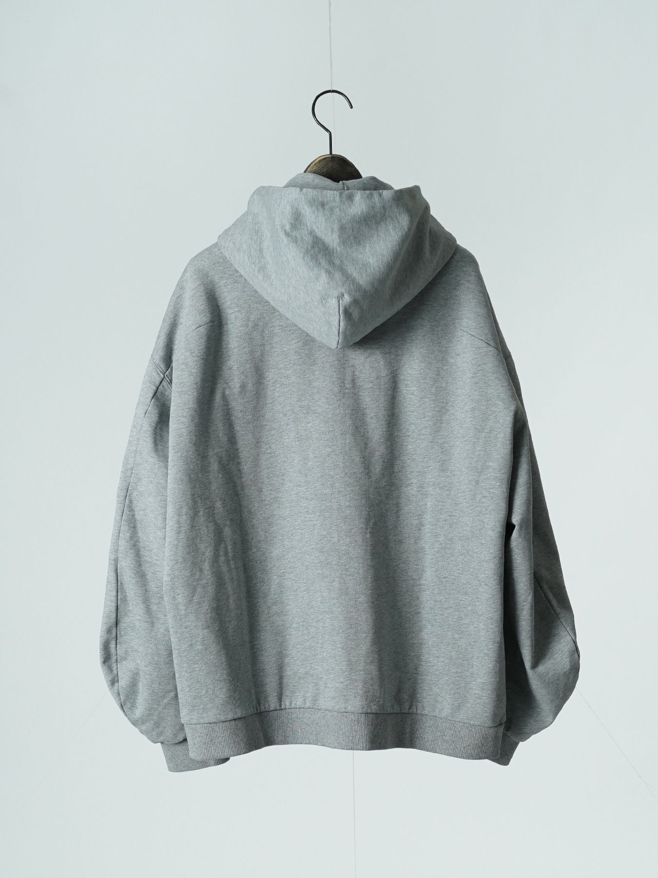 【予約品 5月6日(水) 締切】MOLD-SWEATPARKA / スウェットジップパーカー / 杢グレー