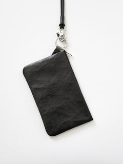 《予約品》 Dyneema® Leather RING ポーチ_L  / ブラック