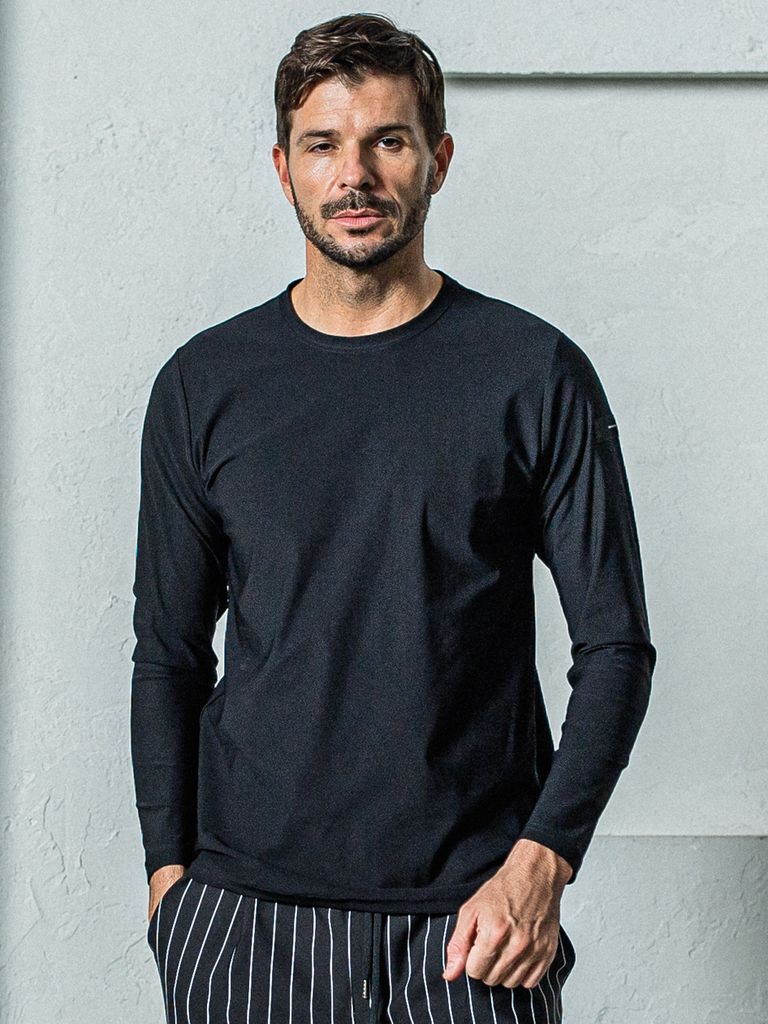 《予約11月17日19時締め》 nylon longsleave Tee / ルーズTシャツ / ブラック
